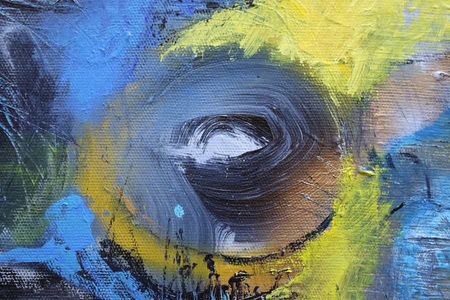 black blue and yellow Abstract Painting Artem Andreichuk - Subjektiv.art