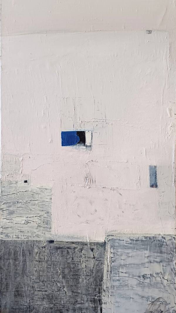 Winter in the suburbs Abstract Painting Yaryna Shumska - Subjektiv.art