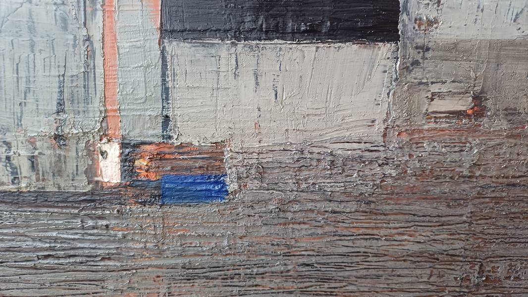 Harbor Abstract Painting Yaryna Shumska - Subjektiv.art