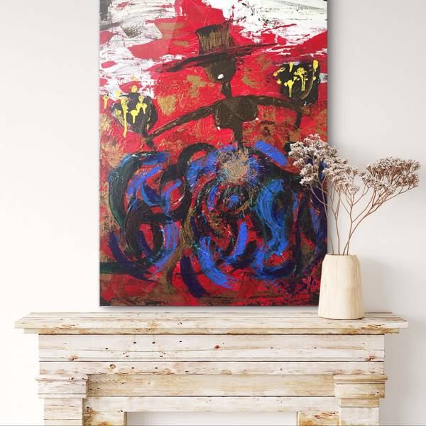 Fertility Goddess Modern Painting Sandra Bertalanffy - Subjektiv.art