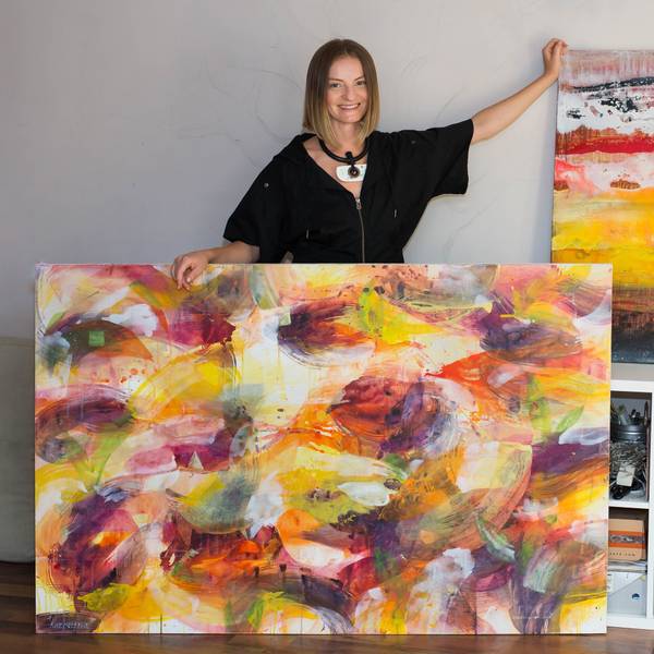 First in the Spring Abstract Painting Alena Kuznetsova - Subjektiv.art