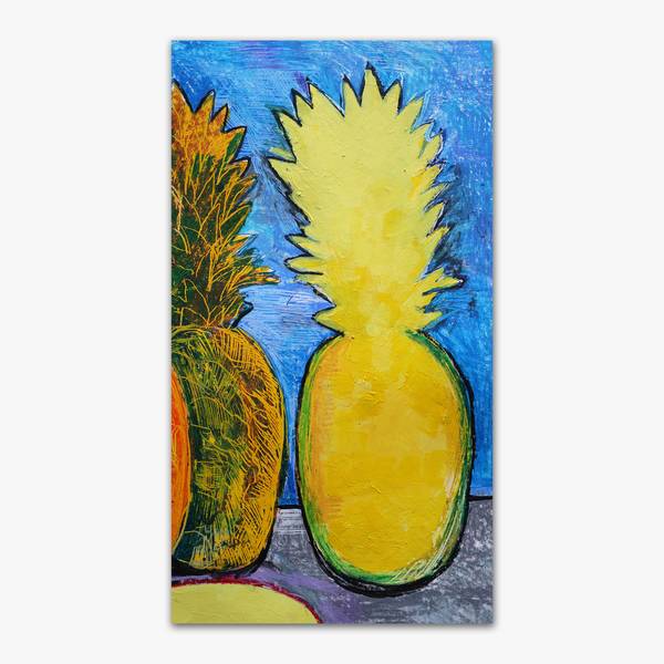 Pineapples  Naive Painting Artem Andreichuk - Subjektiv.art