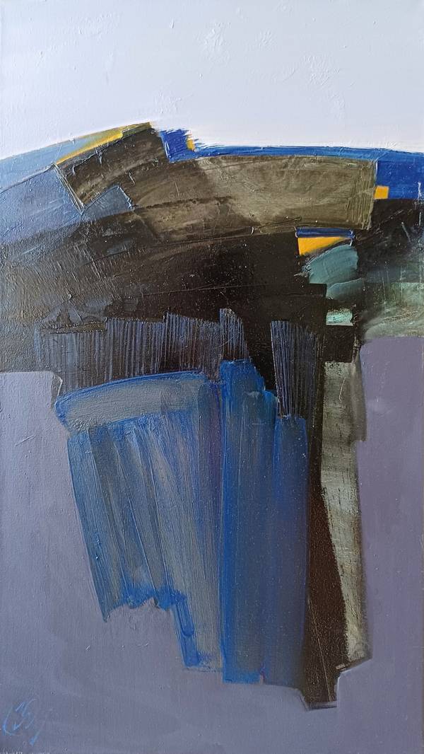 Flamingo Abstract Painting Yaryna Shumska - Subjektiv.art