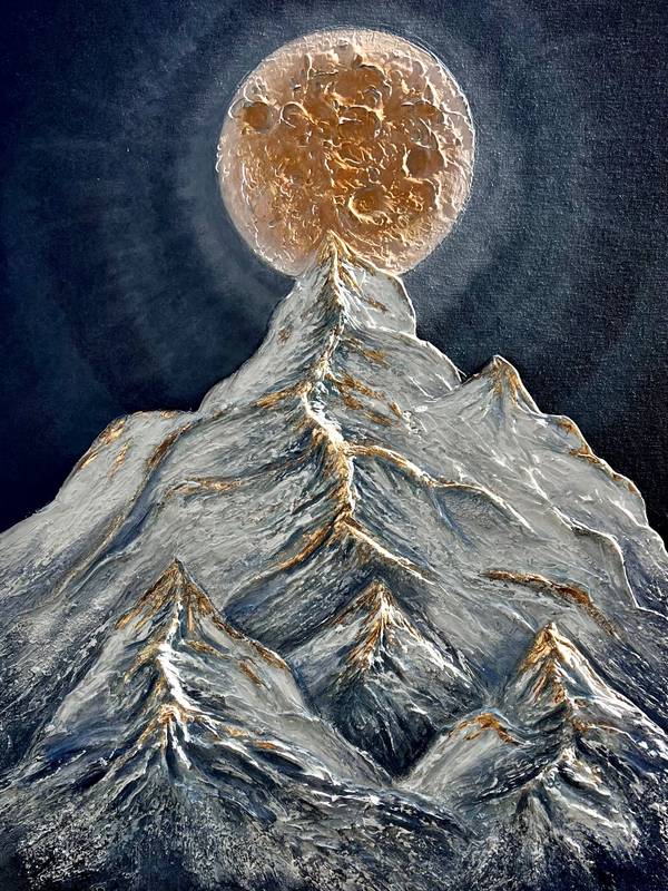Moonlight Modern Painting Yuliia Kiselova - Subjektiv.art