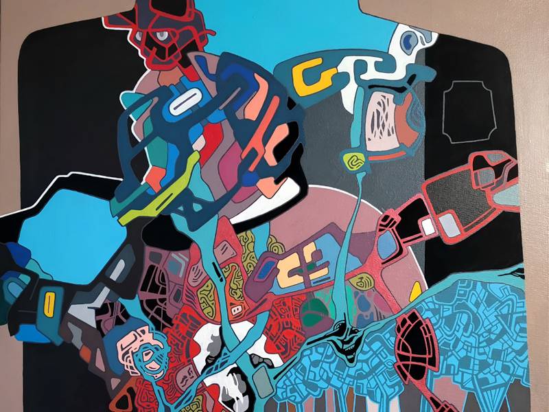 The rider Modern Painting Eugene Pokutnev - Subjektiv.art