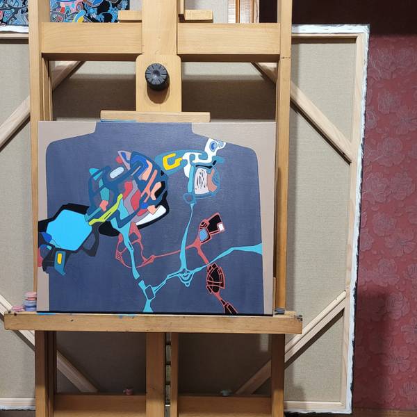 The rider Modern Painting Eugene Pokutnev - Subjektiv.art