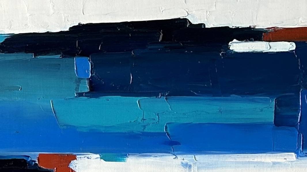 Infiniment bleu 3 (2023) Abstract Painting sandrine HIRSON - Subjektiv.art