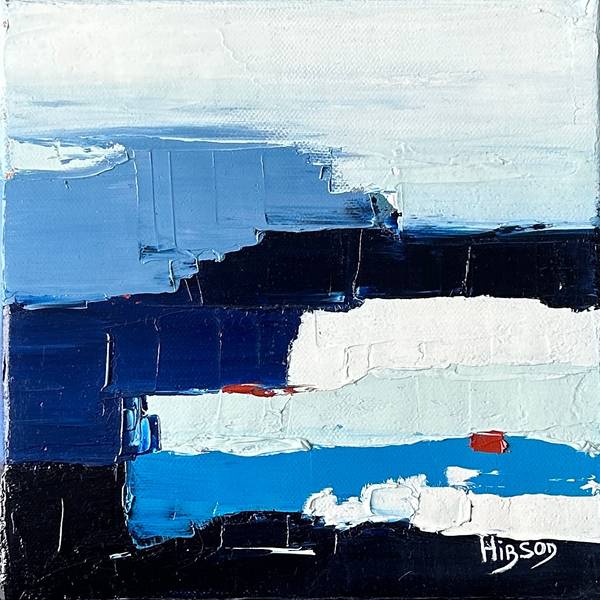 Infiniment bleu 1 (2023) Abstract Painting sandrine HIRSON - Subjektiv.art