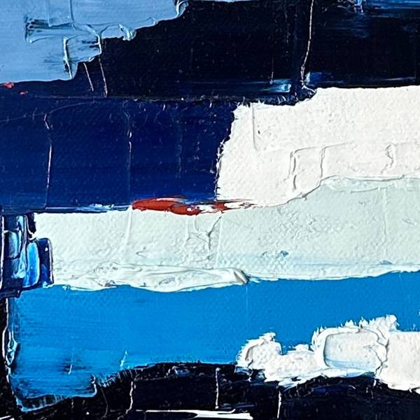 Infiniment bleu 1 (2023) Abstract Painting sandrine HIRSON - Subjektiv.art