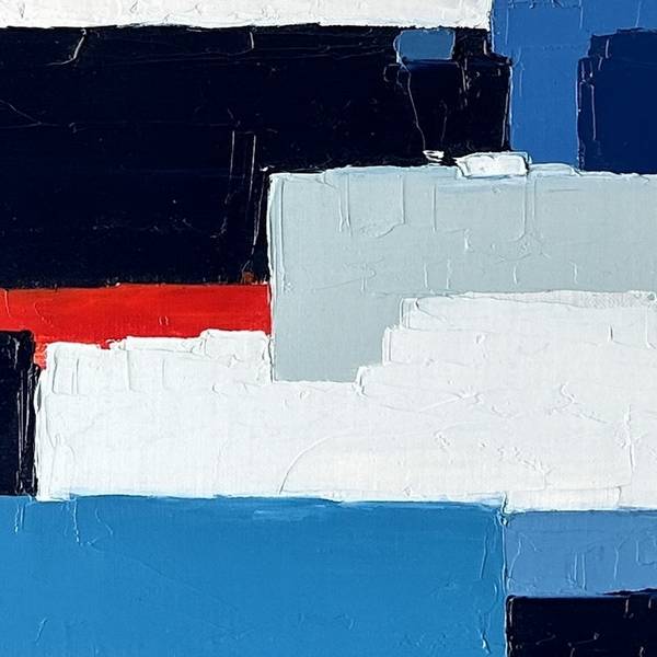 Infiniment bleu 5 (2023) Abstract Painting sandrine HIRSON - Subjektiv.art