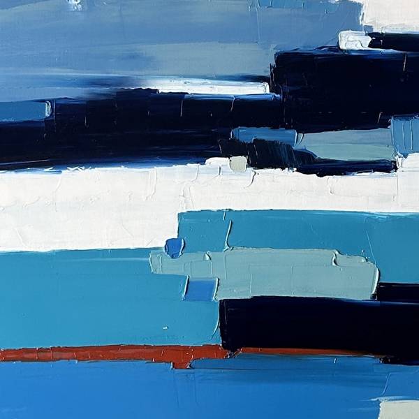 Infiniment bleu 7 (2023) Abstract Painting sandrine HIRSON - Subjektiv.art