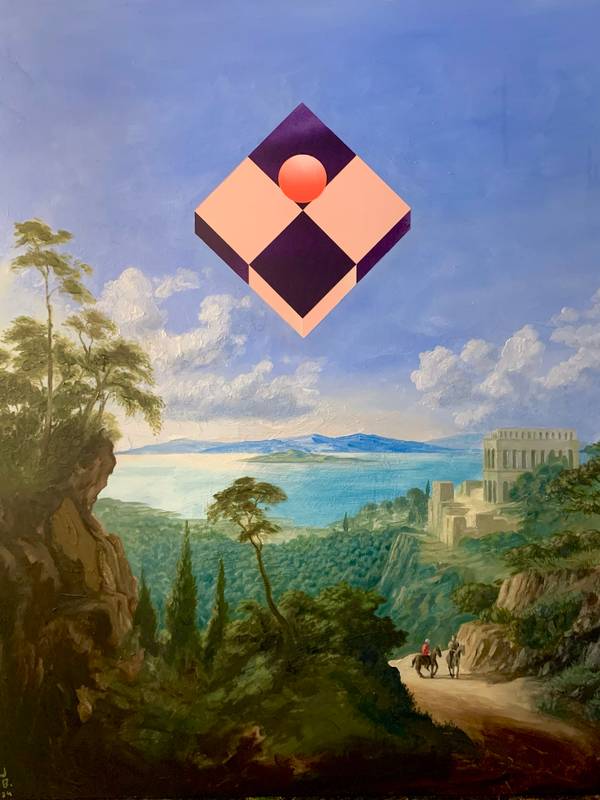 Ciel et Terre Surrealistic Painting Li B Edmond - Subjektiv.art