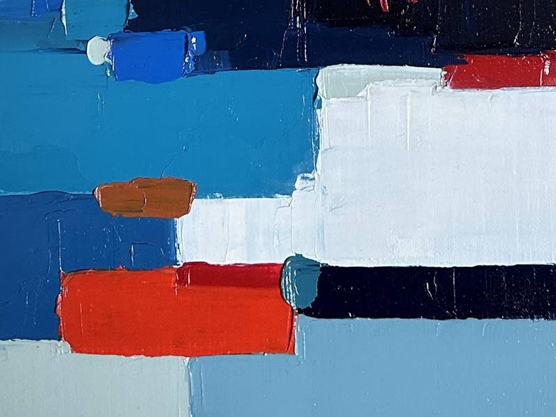 Infiniment bleu 10 (2024) Abstract Painting sandrine HIRSON - Subjektiv.art