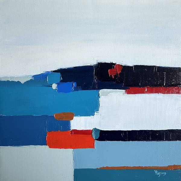 Infiniment bleu 10 (2024) Abstract Painting sandrine HIRSON - Subjektiv.art