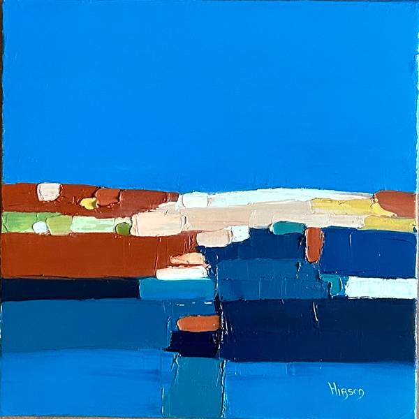 Infiniment bleu 14 (2024) Abstract Painting sandrine HIRSON - Subjektiv.art