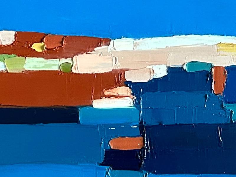 Infiniment bleu 14 (2024) Abstract Painting sandrine HIRSON - Subjektiv.art