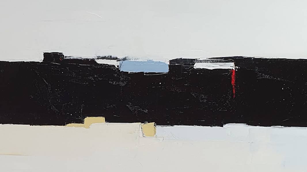 Voyage en Hiver 1 (2022) Abstract Painting sandrine HIRSON - Subjektiv.art