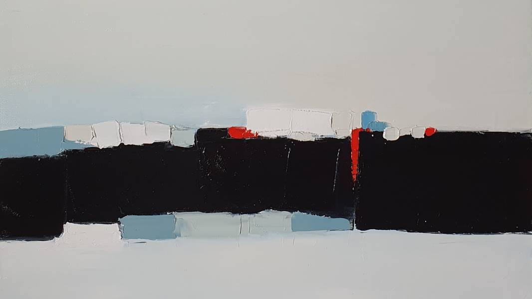 Voyage en hiver 2 (2022) Abstract Painting sandrine HIRSON - Subjektiv.art