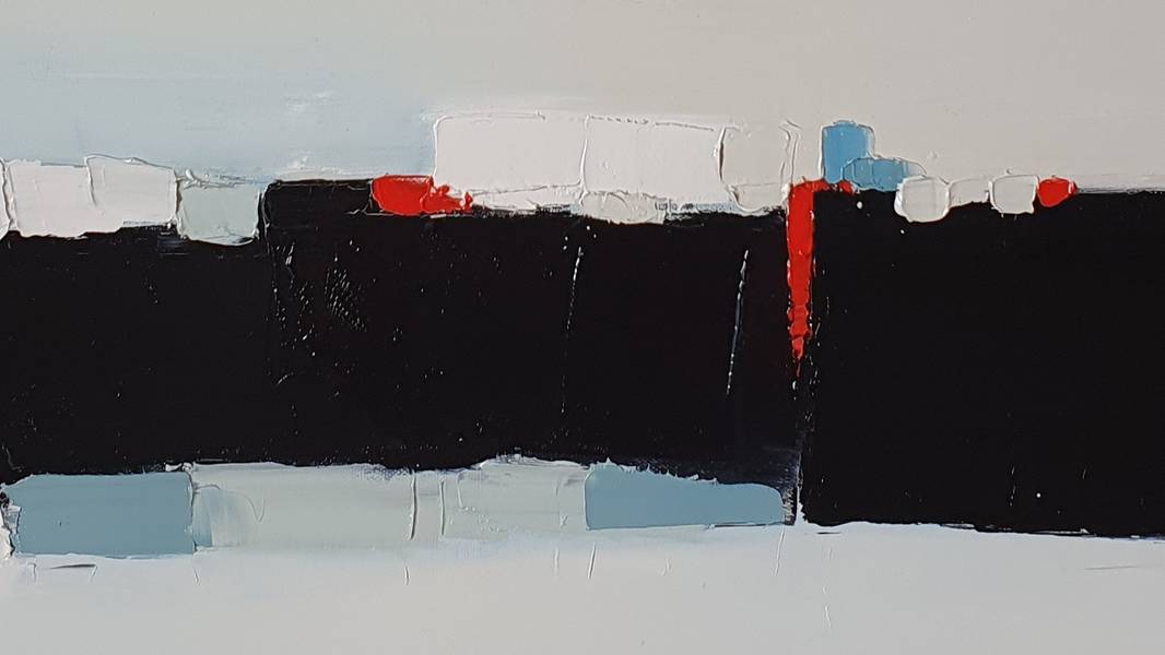 Voyage en hiver 2 (2022) Abstract Painting sandrine HIRSON - Subjektiv.art