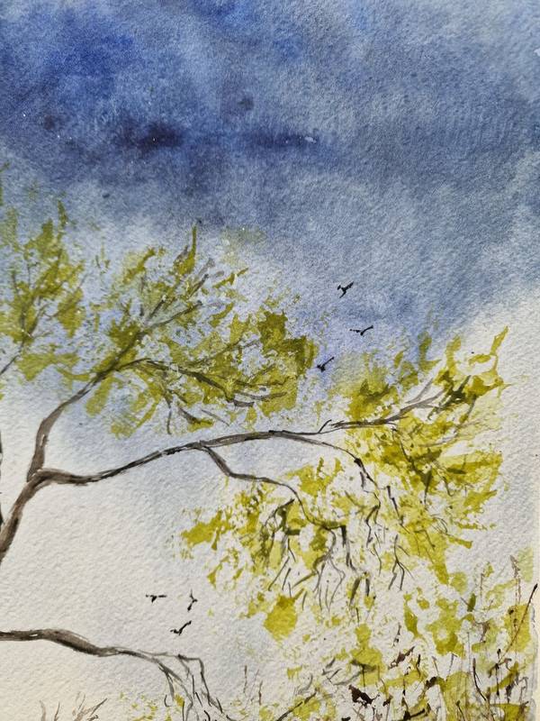 After rain  Expressive and gestural Painting Olena  Yemelianova - Subjektiv.art