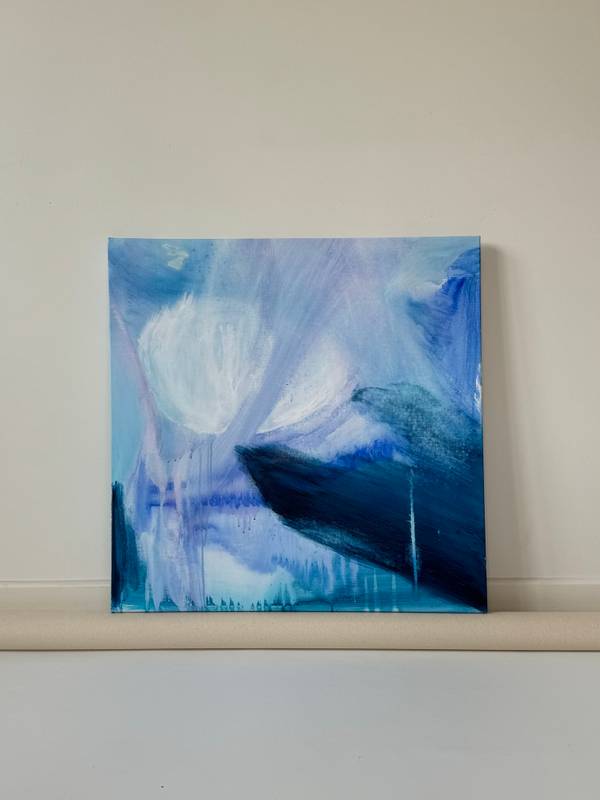 "Diving into blue" Abstract Painting Yana Yarosh - Subjektiv.art