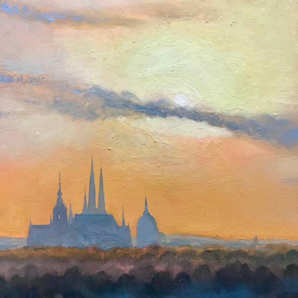 Les pèlerins Surrealistic Painting Li B Edmond - Subjektiv.art