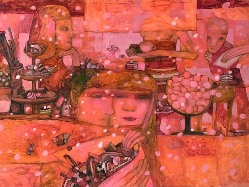 The mood for celebration Fine Art Painting Anna Bulkina - Subjektiv.art