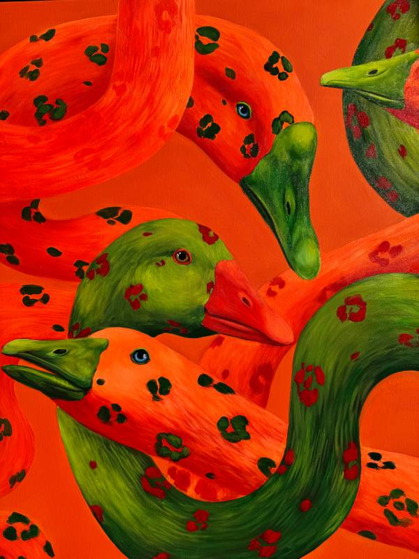 “Mimicry of Chaos” Surrealistic Painting Ivanka Nechyporuk - Subjektiv.art