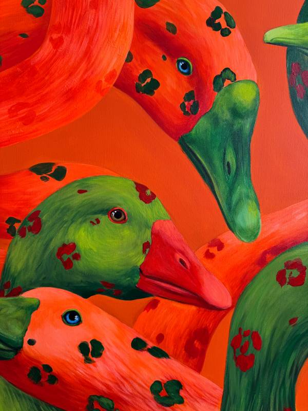 “Mimicry of Chaos” Surrealistic Painting Ivanka Nechyporuk - Subjektiv.art