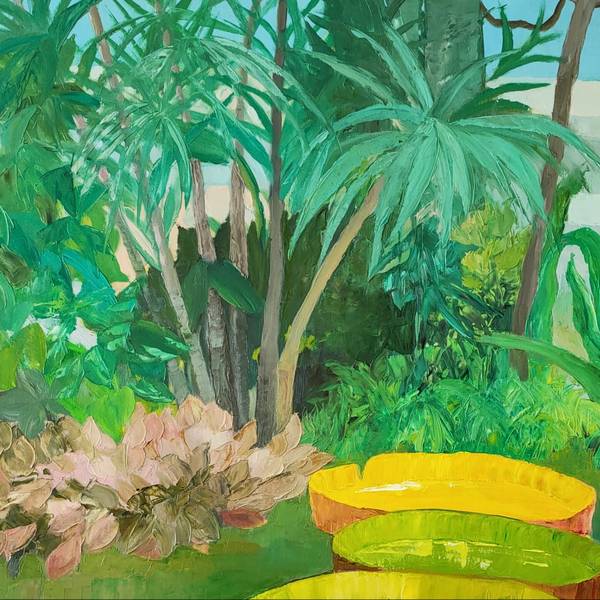 Le bassin exotique Impressionistic Painting Agnes Tiollier - Subjektiv.art