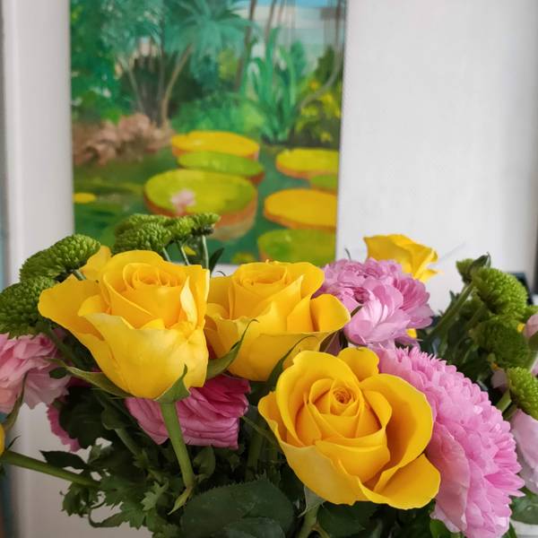 Le bassin exotique Impressionistic Painting Agnes Tiollier - Subjektiv.art