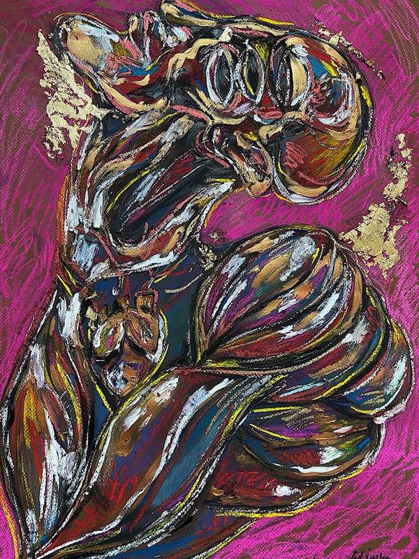 Rusty heart Expressive and gestural Drawing Inna Alimova - Subjektiv.art