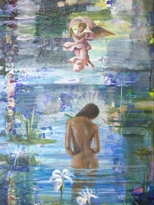 Annonciation. Le matin composait sa sonate, elles avaient sorti leurs plus belles robes, aussi, serez-vous là! Fine Art Painting francois page - Subjektiv.art