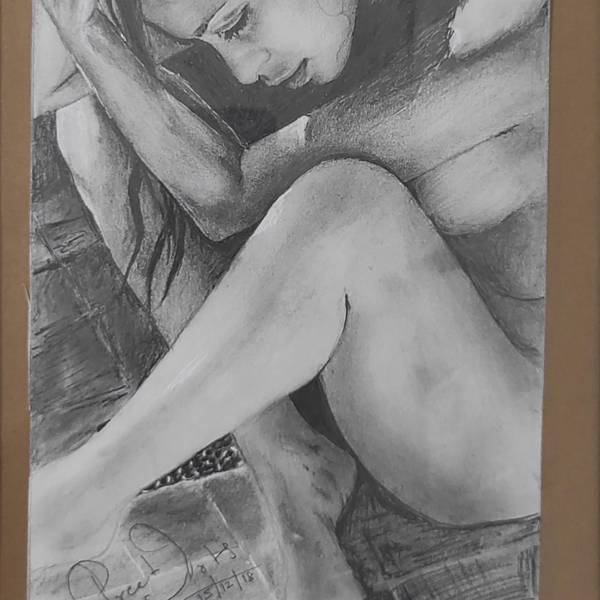 Lonely Night Fine Art Drawing Harpreet jabbal - Subjektiv.art
