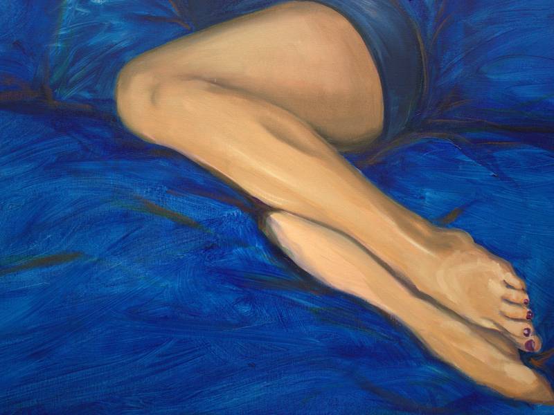  Dans les yeux de Nephtys, il y avait la note bleue. On pouvait habiter un autre monde, celui que l'on oublie jamais, un peu comme un jardin sur le Nil aux couleurs de lotus, de mangue verte et de sycomore. Fine Art Painting francois page - Subjektiv.art