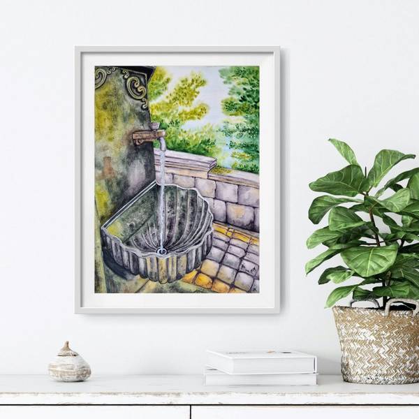 The source of life Expressive and gestural Painting Olena Yemelianova - Subjektiv.art