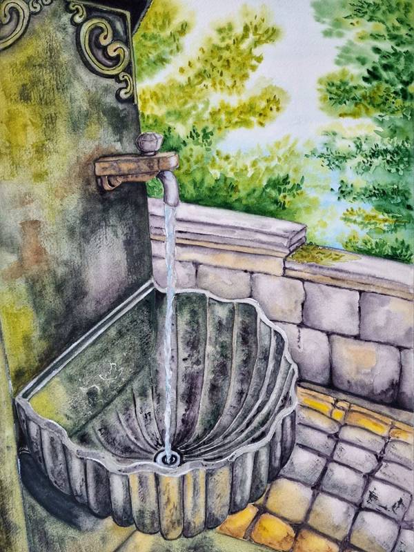 The source of life Expressive and gestural Painting Olena Yemelianova - Subjektiv.art