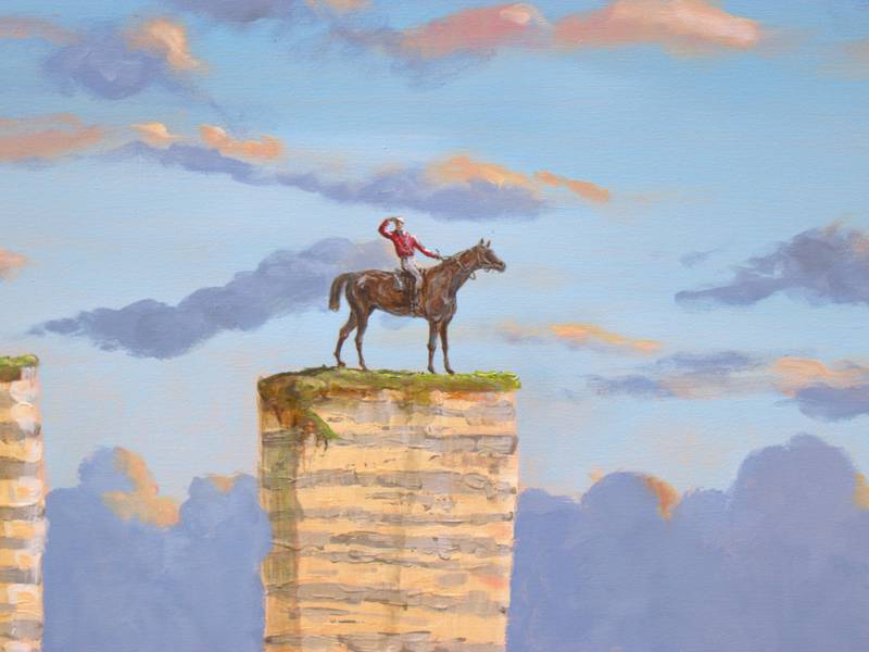 Faut-il savoir prendre de la hauteur quand une situation parait sans issue? Surrealistic Painting francois page - Subjektiv.art