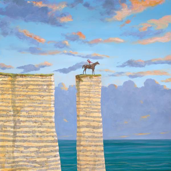 Faut-il savoir prendre de la hauteur quand une situation parait sans issue? Surrealistic Painting francois page - Subjektiv.art