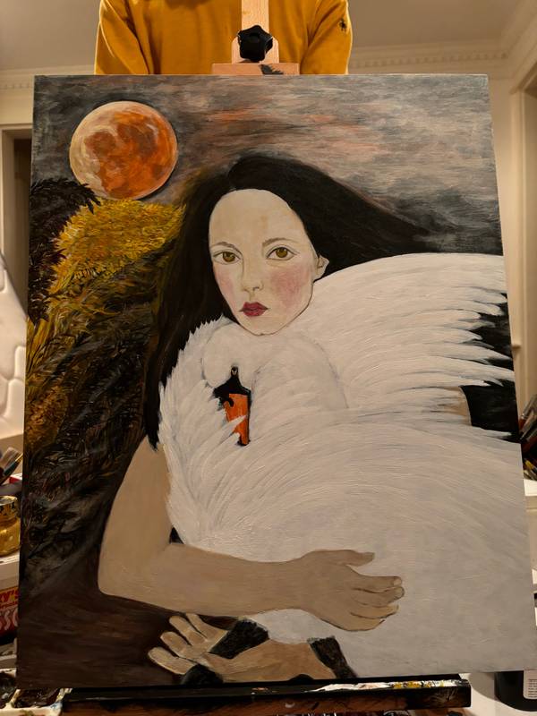 Leda Fine Art Painting Cefora Rubin - Subjektiv.art