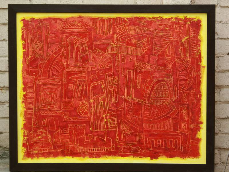 Місто Abstract Painting Iurii Psheniychnyi - Subjektiv.art