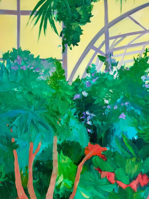 La serre tropicale Fine Art Painting Agnes Tiollier - Subjektiv.art