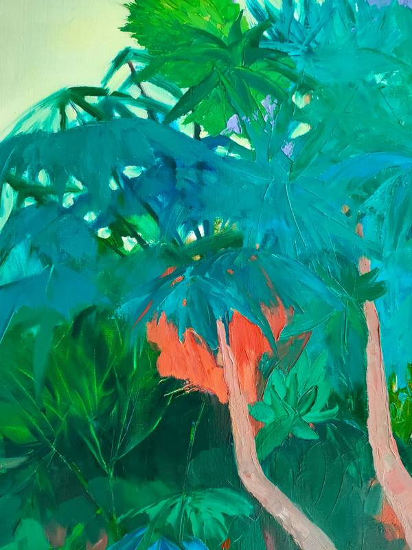 La serre tropicale Fine Art Painting Agnes Tiollier - Subjektiv.art