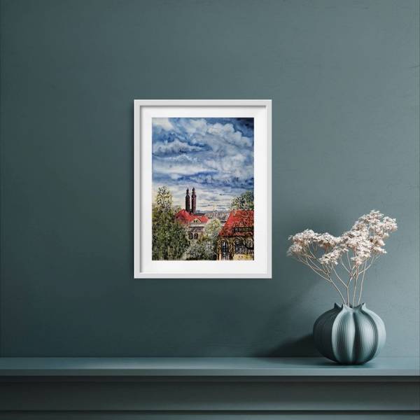 Peaceful morning Expressive and gestural Painting Olena  Yemelianova - Subjektiv.art