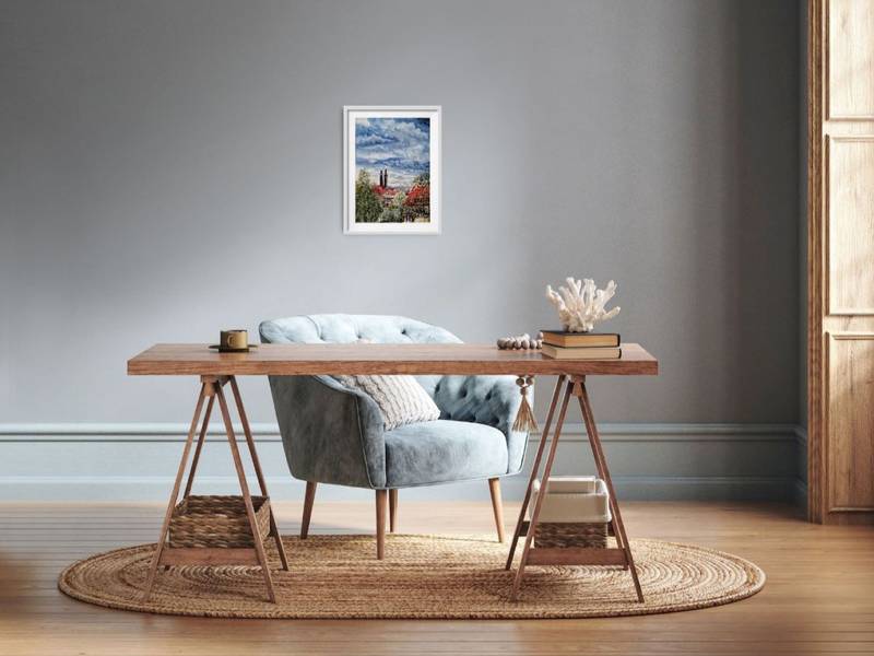 Peaceful morning Expressive and gestural Painting Olena  Yemelianova - Subjektiv.art