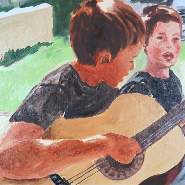 2 singers Fine Art Painting Karine Bartoli - Subjektiv.art