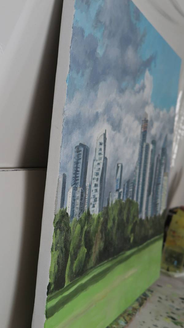 La defense Fine Art Painting Karine Bartoli - Subjektiv.art