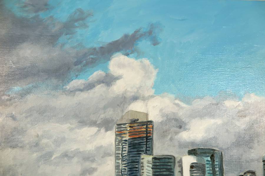 La defense Fine Art Painting Karine Bartoli - Subjektiv.art