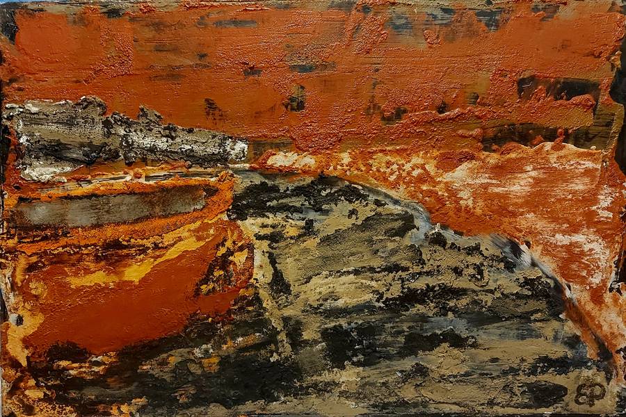 Seismic activity Expressive and gestural Painting Olena Ryzhykh - Subjektiv.art