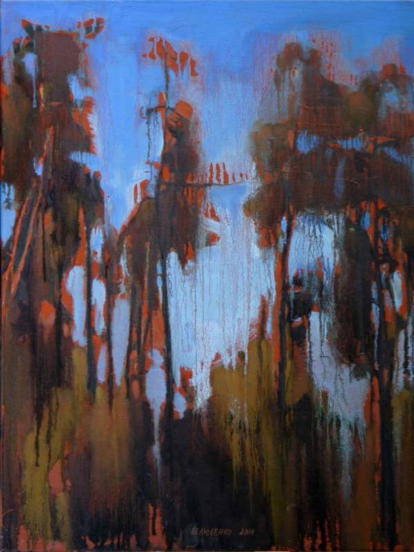 Svyatoshyn, pine trees Fine Art Painting Oleksiy Belusenko - Subjektiv.art